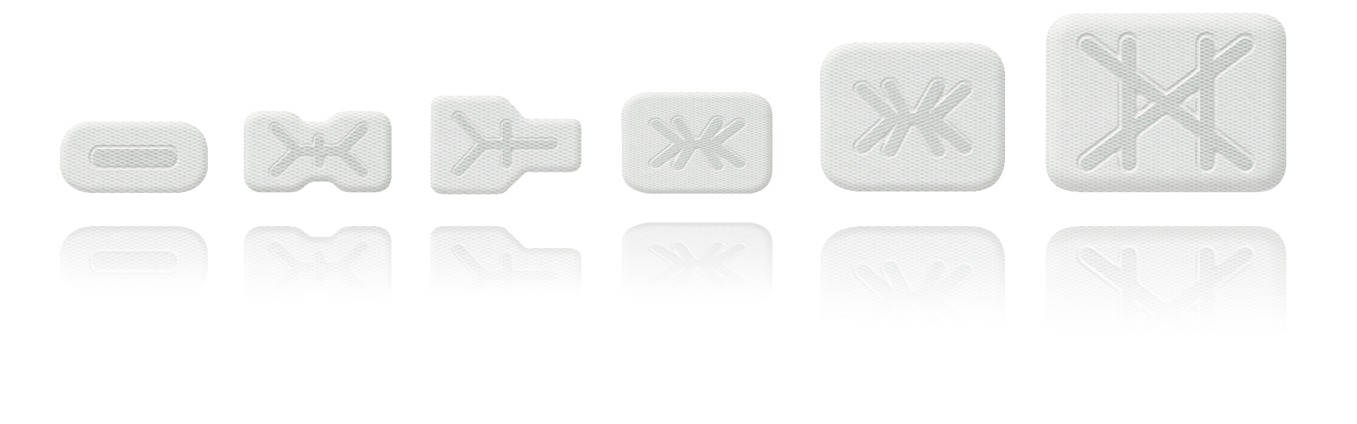 Geometrias da membrana Opentex-TR alinhadas por tamanho